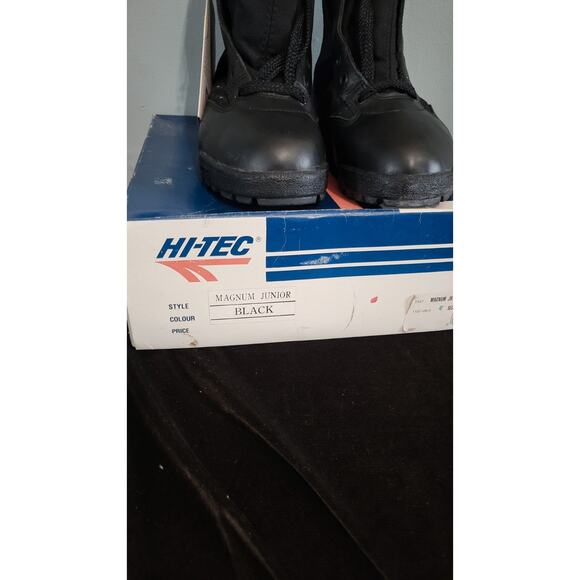 Hi-Tec Magnum Junior Tactical Boots Black Leather Size 6 Mens New In Box... main image 4